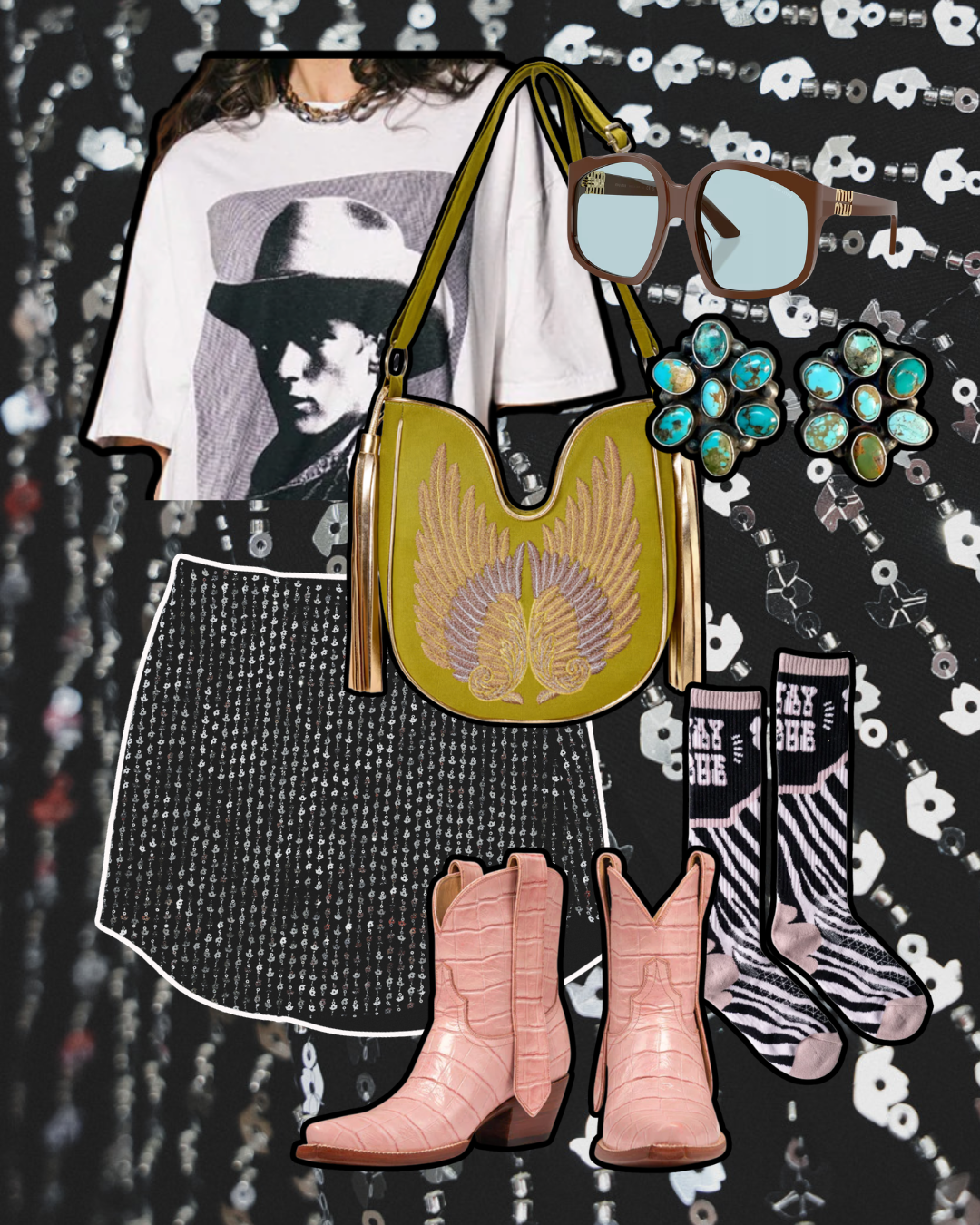HOWDY SEQUINS SKORT